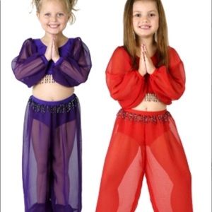 Genie 🧞‍♀️ Costume Girls, Purple or Red